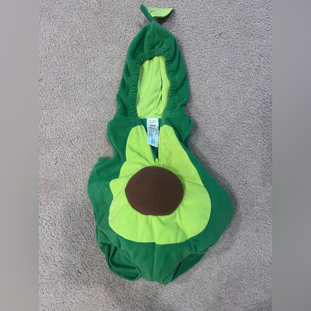 Baby infant 12 month Halloween avocado Costume